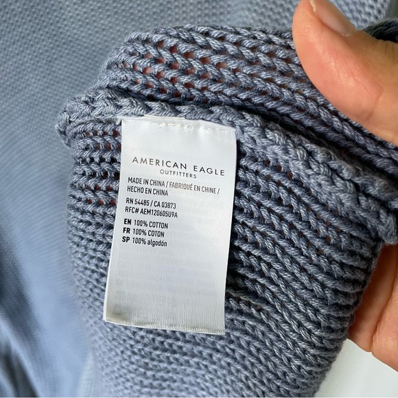 American Eagle Outfitters Easy Crew Neck Sweater - Blue - Size Large - Picture 7 of 7